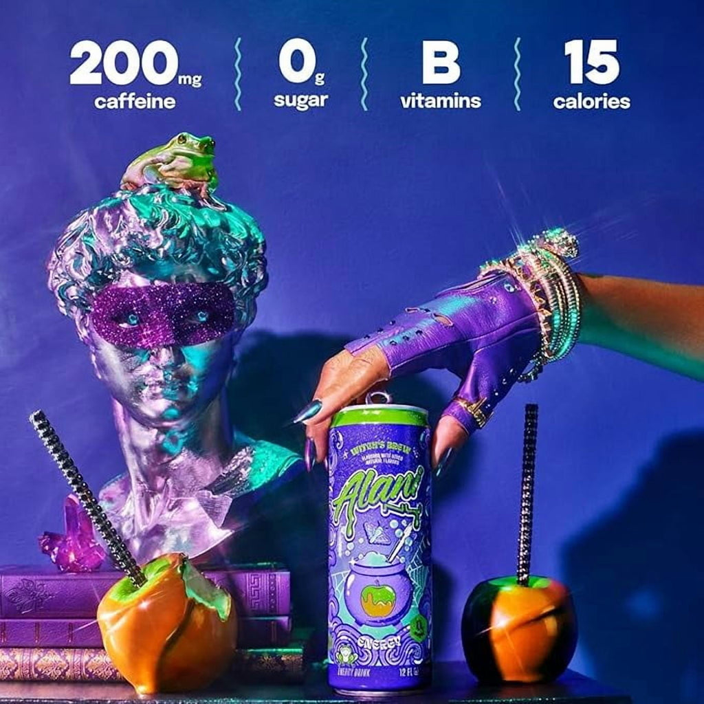 New  Energy Drinks Witches Brew, Dream Float, Hawaian Shaved Ice Variety Pack, Sugar-Free, Low-Calorie, 200mg Caffeine, Energy Boost Drink 12 fl oz (Pack of 6)