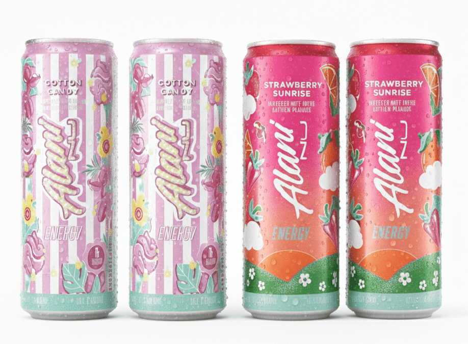 Energy Drinks Limited Addition Cotton Candy &amp; Strawberry Sunrise Flavor Zero Suger, Low - Calorie, Energy Boost Drinks 12 oz (4 Pack)