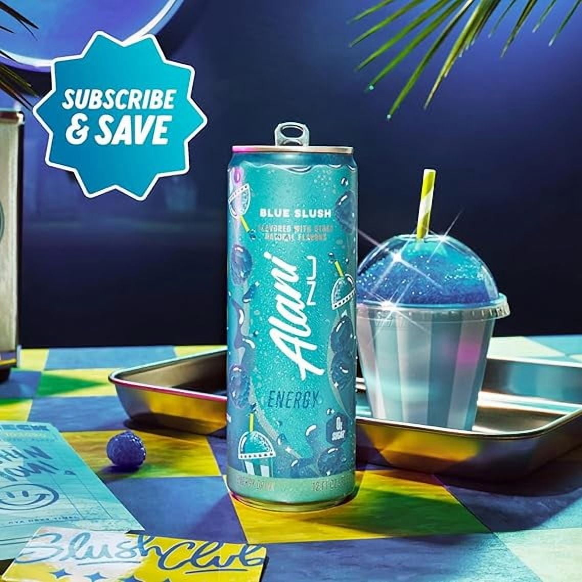 New  Energy Drinks Blue Slush, Orange Kiss, Cherry Twist New Flavors Variety Pack Sugar-Free, Low-Calorie, 200mg Caffeine, Energy Boost Drinks 12 fl oz (Pack of 6)