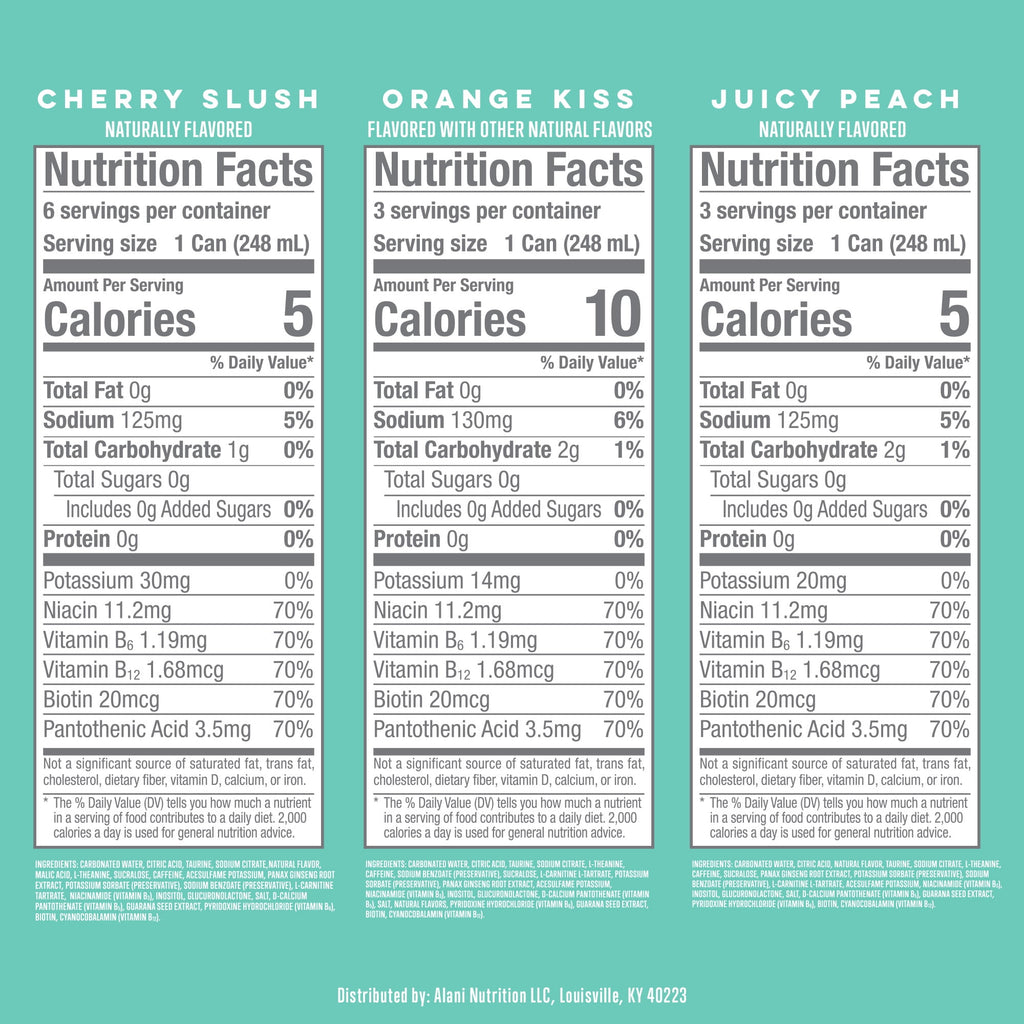 Mini Variety Pack Cherry Slush, Juicy Peach, Orange Kiss, 8.4 fl oz, pack of 12
