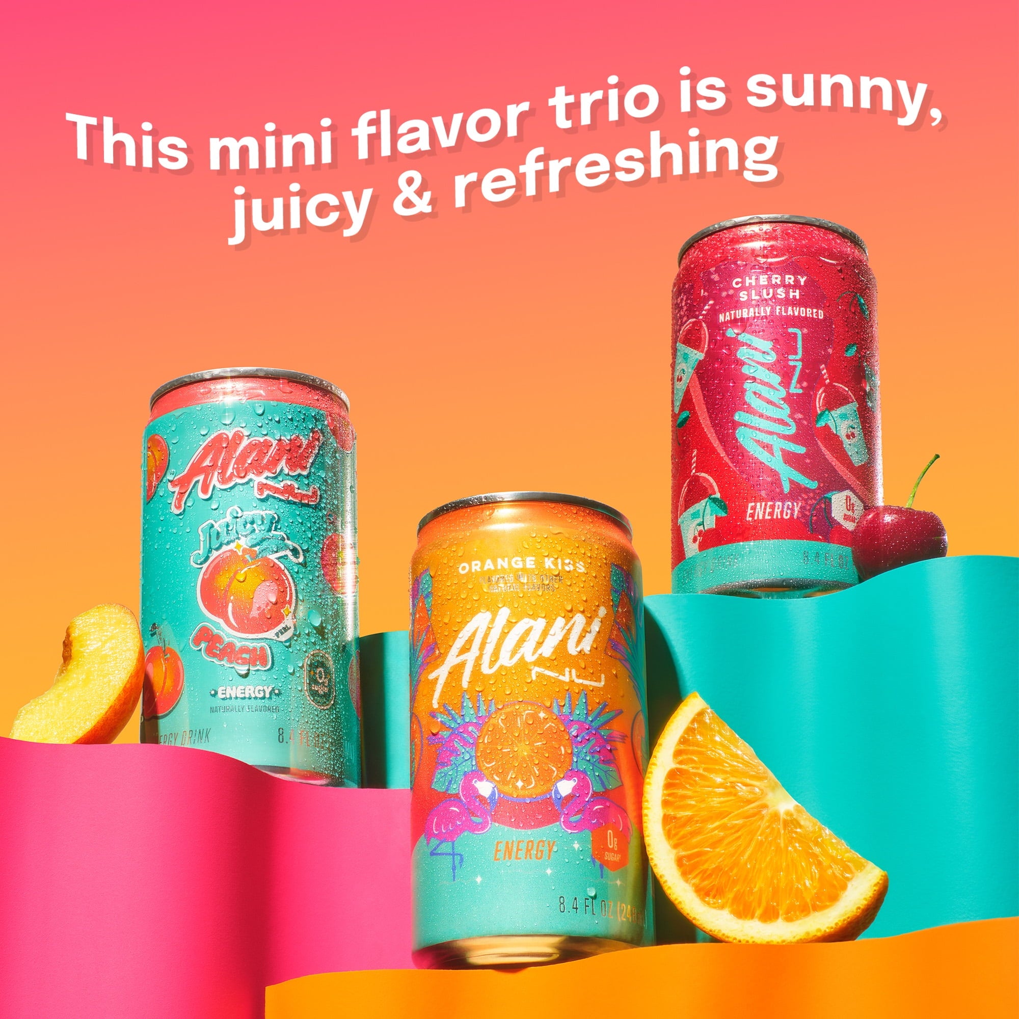 Mini Variety Pack Cherry Slush, Juicy Peach, Orange Kiss, 8.4 fl oz, pack of 12