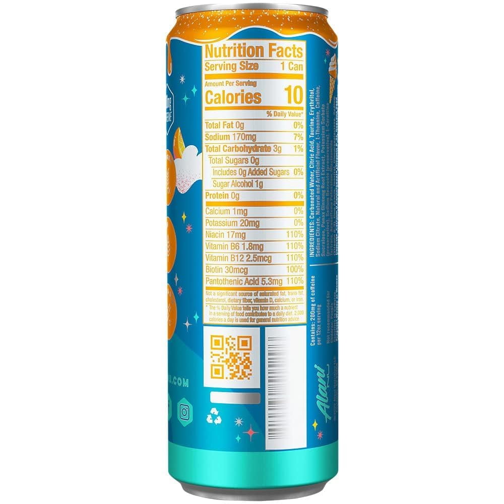 Energy Drinks Dream Float Zero Suger, Low - Calorie, Energy Boost Drinks 12 oz (6 Pack)