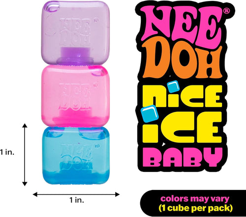 Baby - Sensory Squeeze Toy - Single Mini Nice Cube in Assorted Colors - Ages 3+ (Pack of 1)