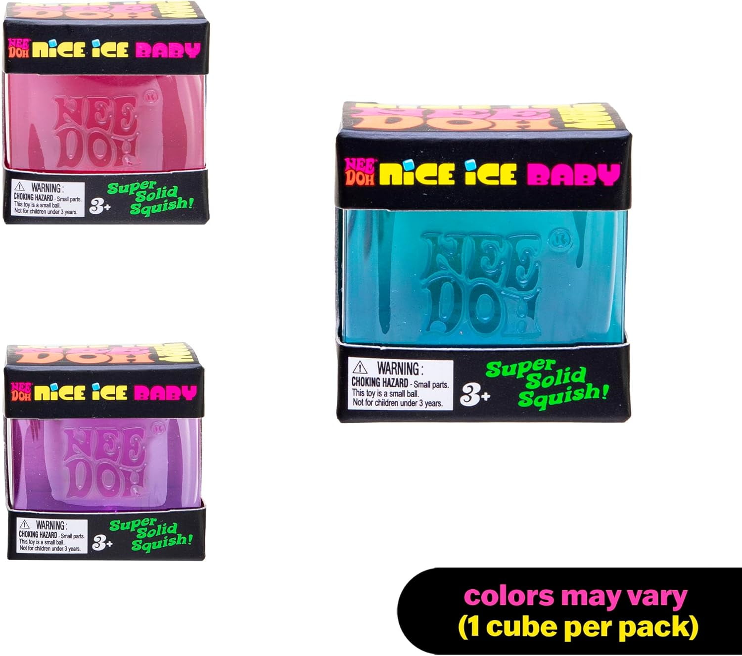 Baby - Sensory Squeeze Toy - Single Mini Nice Cube in Assorted Colors - Ages 3+ (Pack of 1)