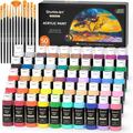 Shuttle Art Acrylic Paint, 50 Colors Acrylic Paint Set, 2oz/60ml Bottles, Rich Pigments, Water Proof, Premium for Art...