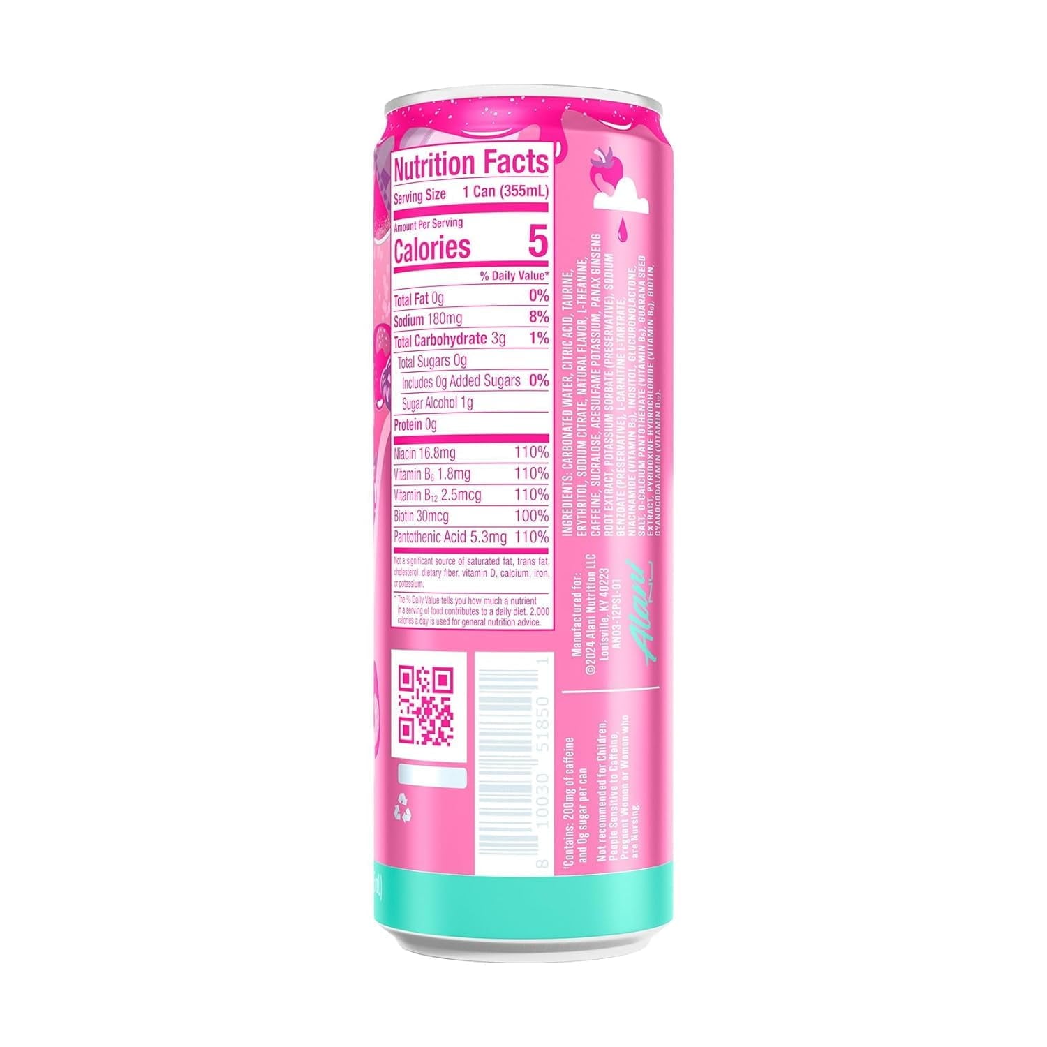 Energy Drinks Pink Slush &amp; Orange Kiss Flavor Zero Suger, Low - Calorie, Energy Boost Drinks 12 oz (6 Pack)