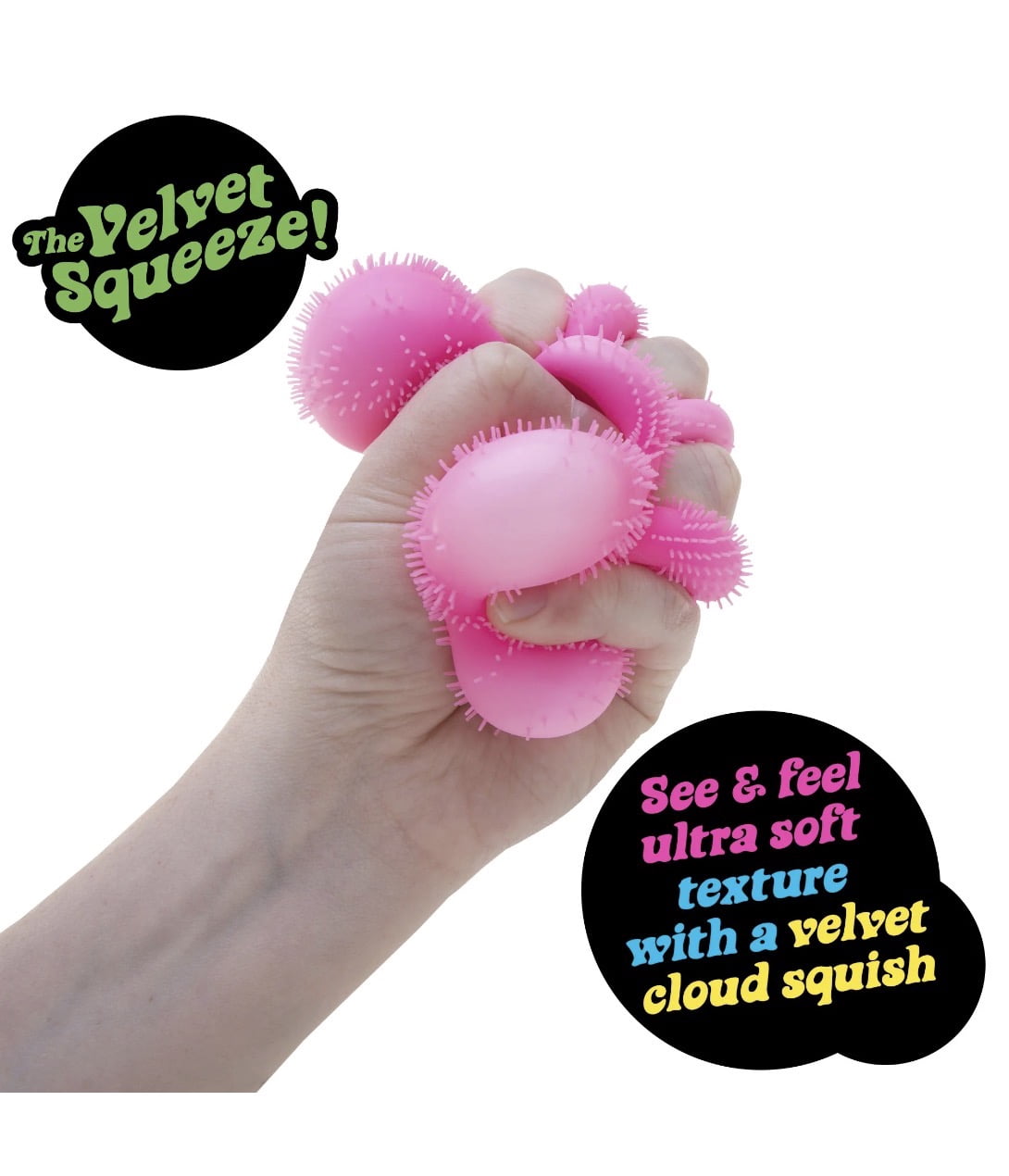 FUZZ BALL FLOWER POWER, 1 RANDOM COLOR CHOSEN, STRESS BALL RELIEVE, SENSORY FIDGET