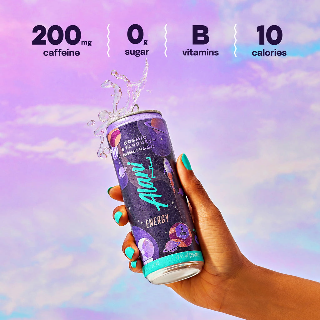 Sugar Free Energy Drink, Cosmic Stardust, 12 fl oz, 12 Pack, Cans, 200mg Caffeine