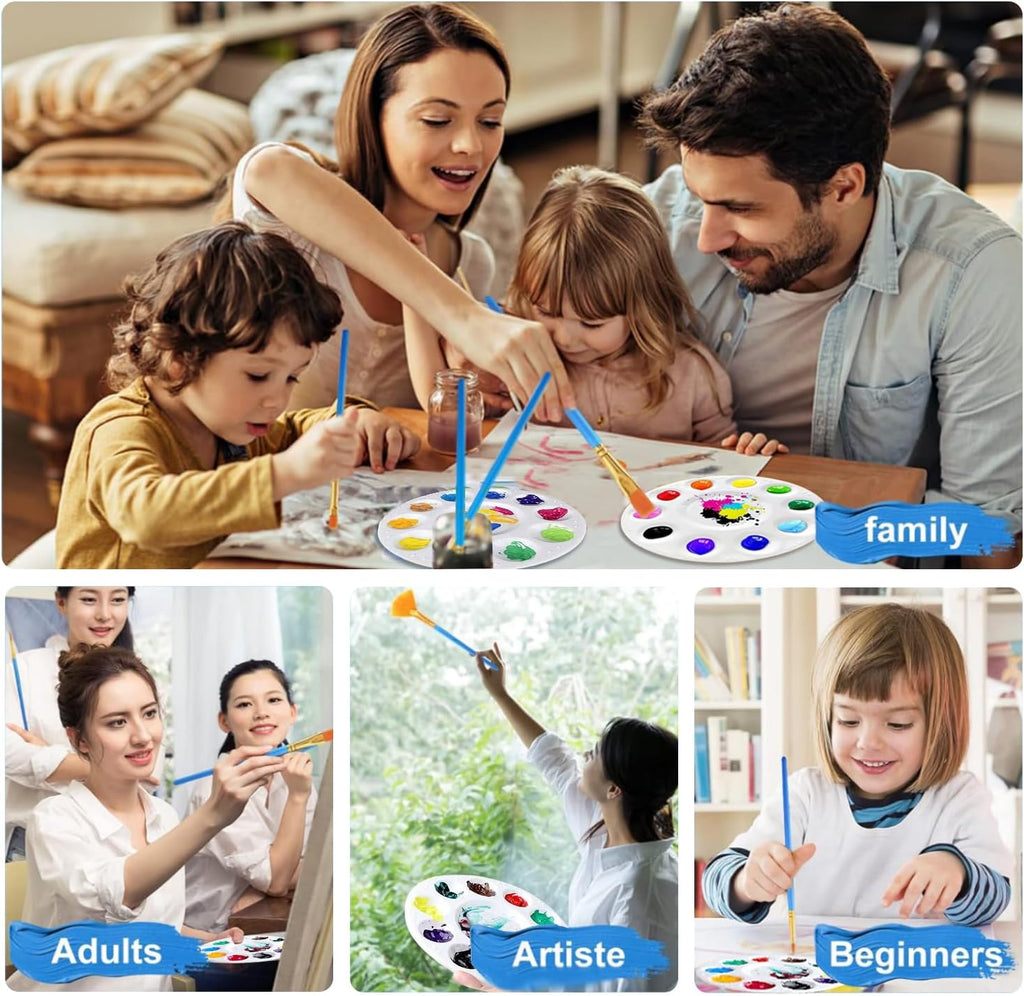22pcs Paint Palettes, Plastic Paint Tray Palette, Paint Pallets for Kids or Students to DIY Craft Class or Art Class,... - Image 6