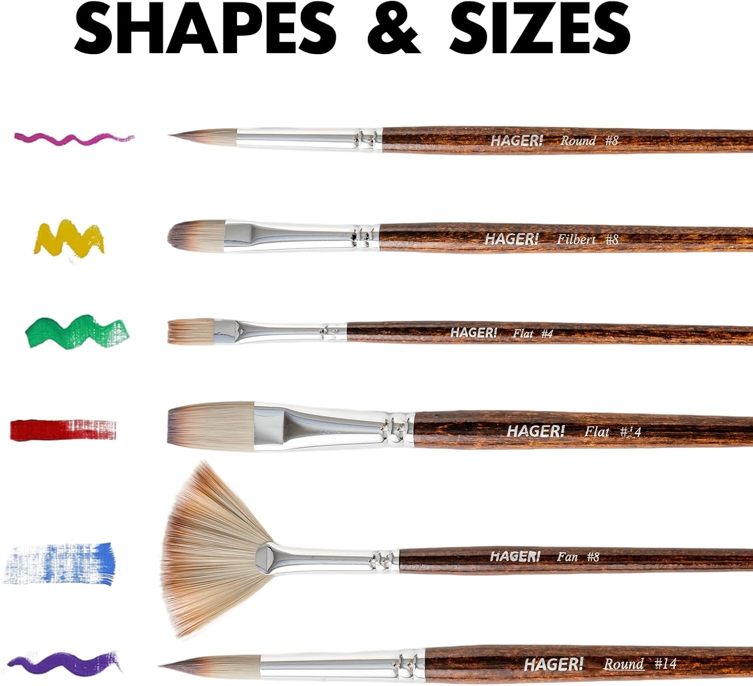 25 Pieces Paint Brushes, Expert Synthetic Nylon Bristles Paint Brush Kit with Palette Knife & Suede Leather Roll, Pai... - Image 6