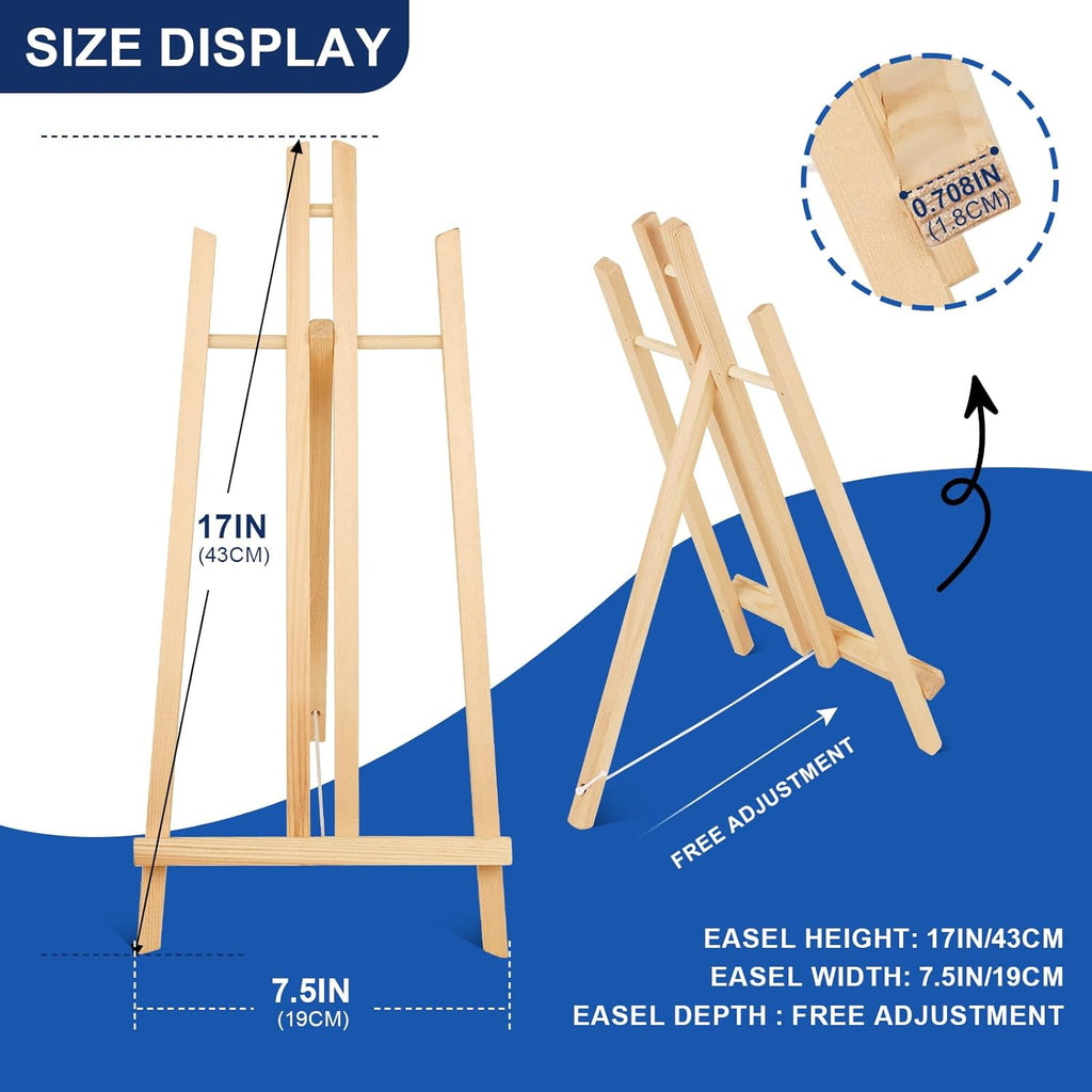 ESRICH 2pcs 17 Inch Tabletop Easels, Easel Stand for Painting,Tripod, Painting Party Easel, Kids Student Desktop Ease... - Image 2