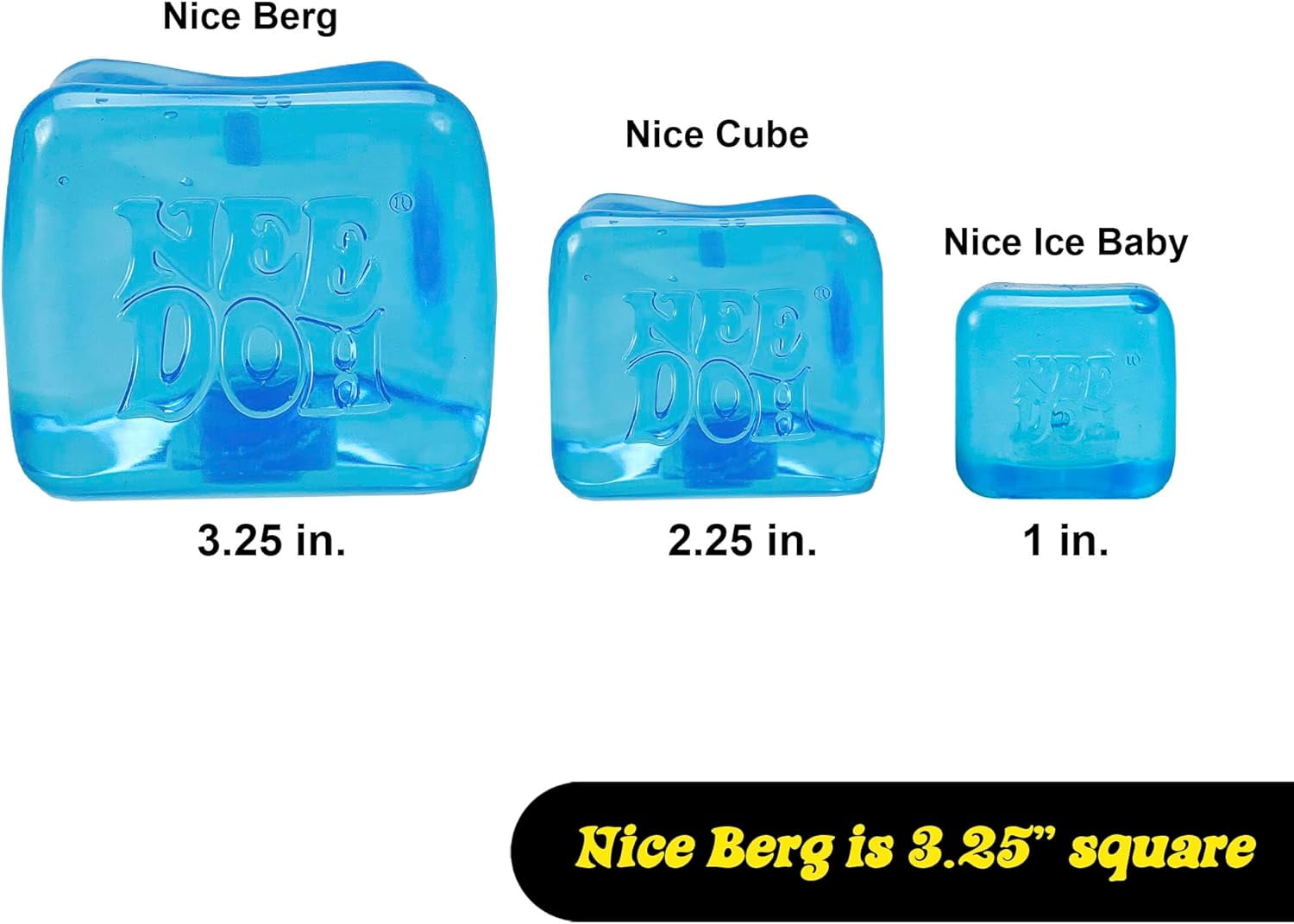 Nice Berg, Satisfying Square Shaped Sensory Toy, Blue, Children Ages 3+