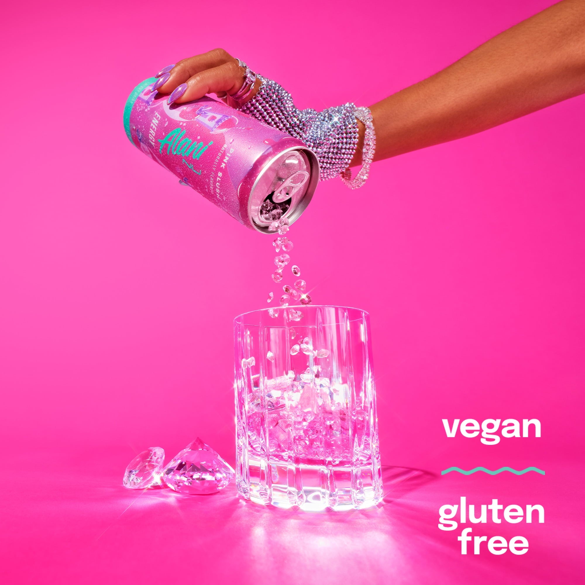 Sugar Free Energy Drink, Pink Slush, 12 fl oz, 12 Pack, Cans, 200mg Caffeine