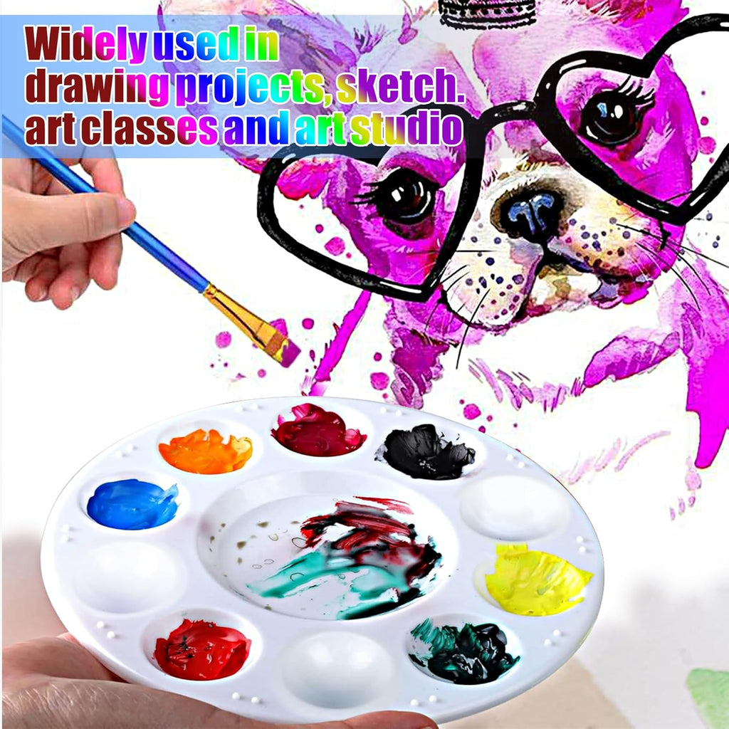 22pcs Paint Palettes, Plastic Paint Tray Palette, Paint Pallets for Kids or Students to DIY Craft Class or Art Class,... - Image 4