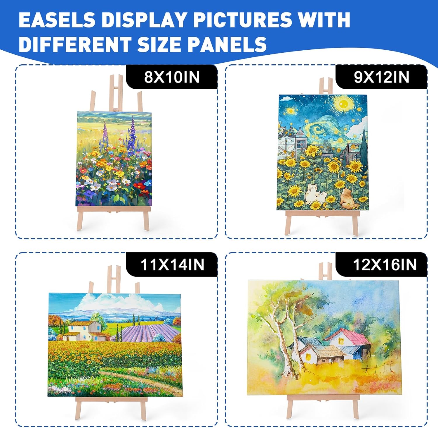ESRICH 2pcs 17 Inch Tabletop Easels, Easel Stand for Painting,Tripod, Painting Party Easel, Kids Student Desktop Ease... - Image 6