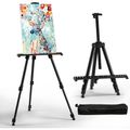Art Easel for Painting and Display – Adjustable Floor 66 Inch Folding Aluminum Easel Stand for Sign - Table Top Canva...