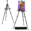 RRFTOK Easel Stand for Sign and Painting - Metal Tripod Adjustable Art Easels for Display Canvases Height from 17 to ...